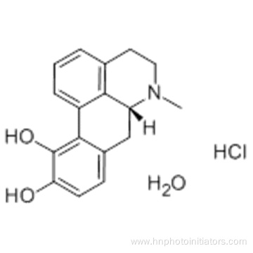 4H-Dibenzo[de,g]quinoline-10,11-diol,5,6,6a,7-tetrahydro-6-methyl-, hydrochloride, hydrate (2:2:1),( 57195826,6aR) CAS 41372-20-7